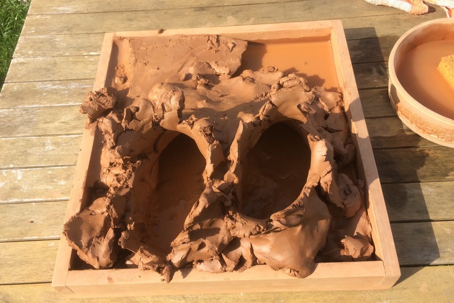 work at the clay-field, clay field therapy, Simon Riley, Uk
