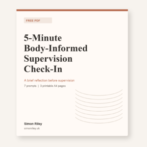 5-Minute Body-Informed Supervision Check-In — Free PDF